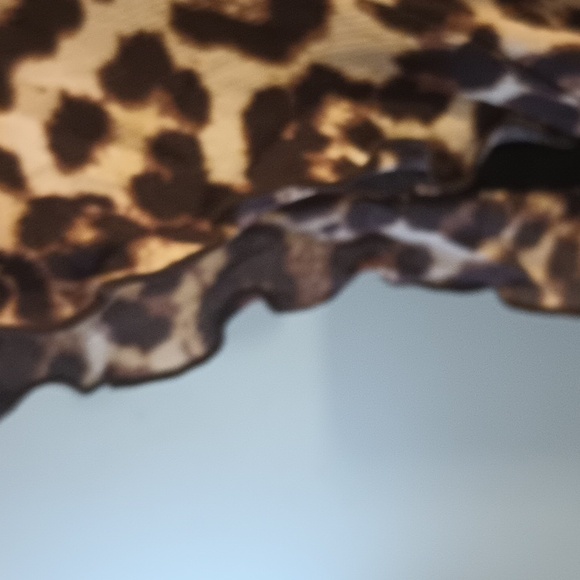 Animal print blouse, sorry sleeve with beautiful design on front - Picture 3 of 3